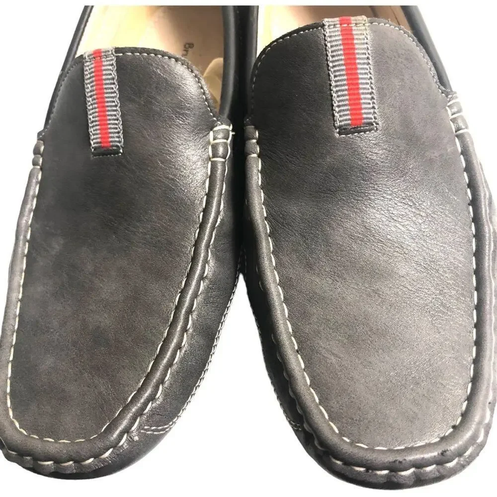 Bruno Marc Gray Penny Loafers Moccasins